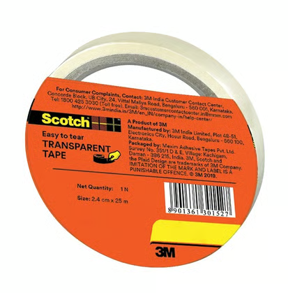 Scotch Easy To Tear Tape (Transparent, 25 m)