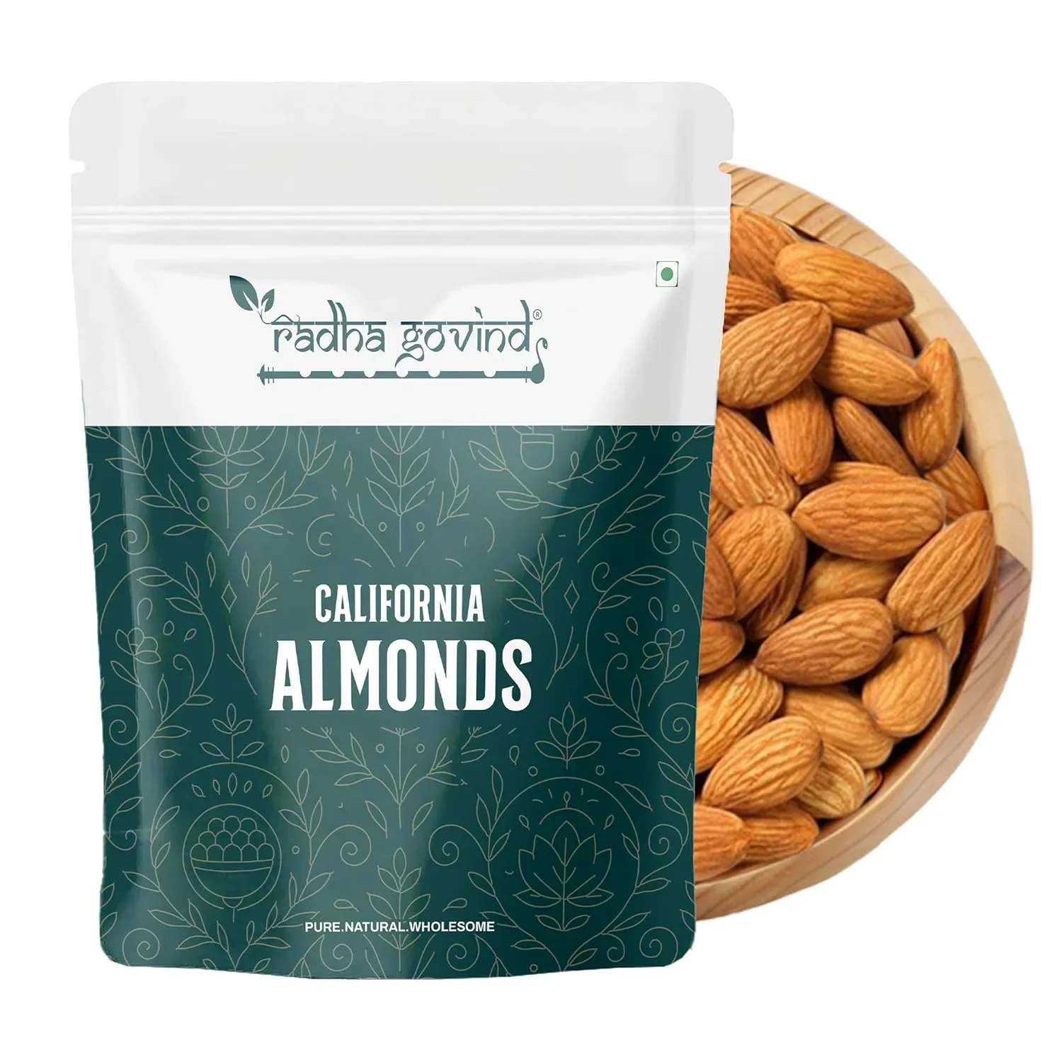 Radha Govind 100% Pure California Almonds 500gm